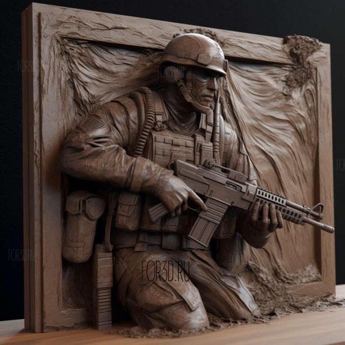 Call of Duty movie 4 stl model for CNC